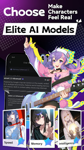RubiiAI - 海量虚拟角色随心聊，定制专属AI伙伴 Hero图